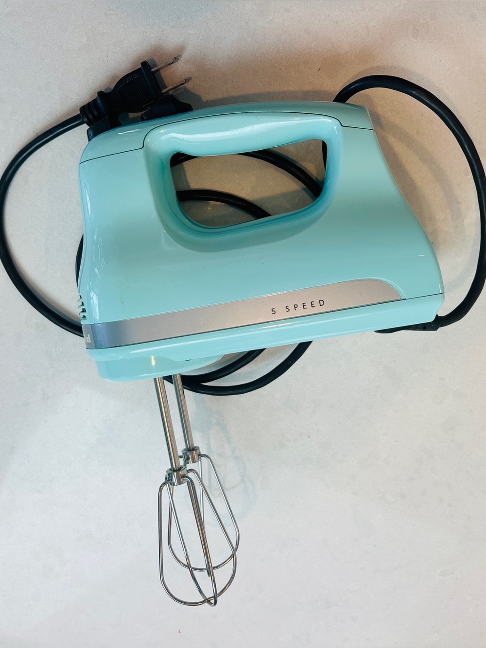 Kitchen Aid Classic 5-Speed Hand Mixer in Light Aqua Turquoise